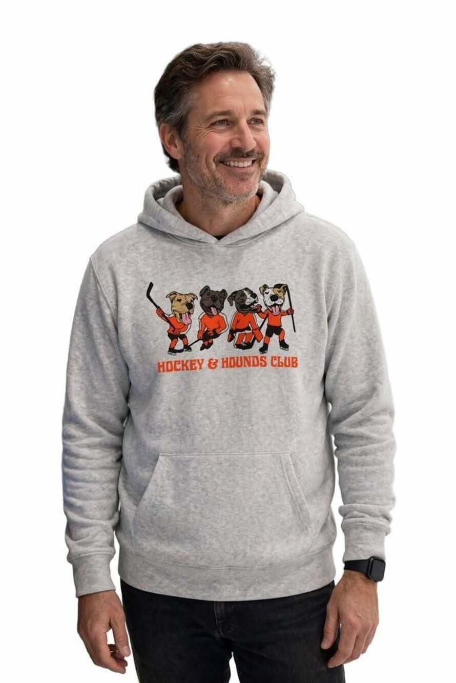 Where I'm From Hockey & Hounds Club Dog Graphic Pullover Hoodie Large